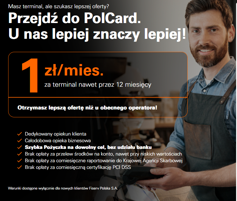 Zmień operatora na POLCARD from Fiserv